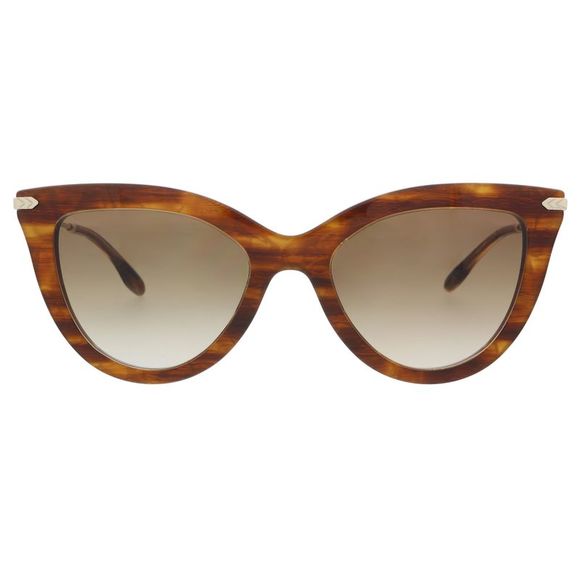 Victoria Beckham VB621S 44806 Caramel Pearl Classic Cateye Sunglasses - Picture 2 of 5